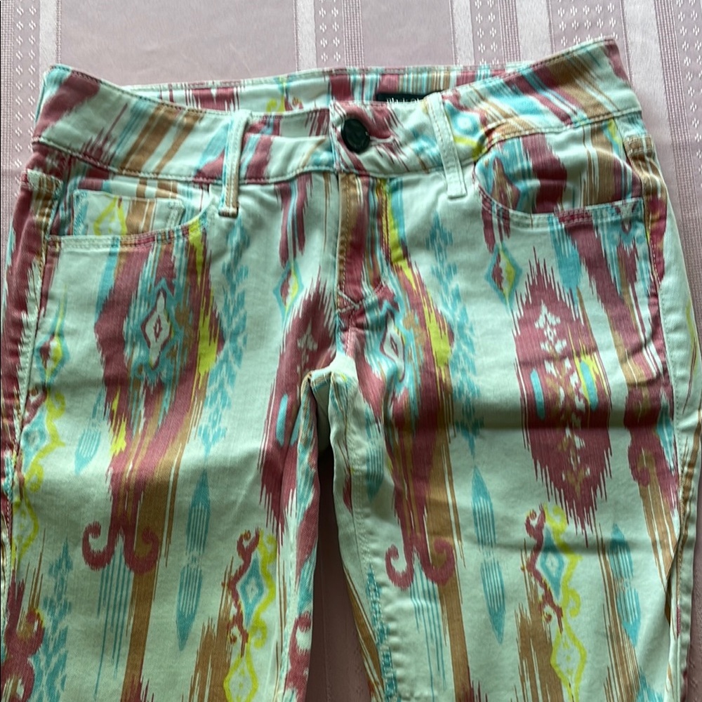 Black Orchid Multicolor Patterned Stretch Pants - image 4